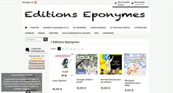 Desktop Screenshot of editions-eponymes.fr