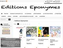 Tablet Screenshot of editions-eponymes.fr